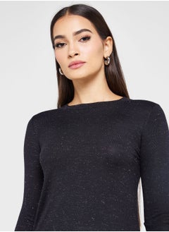 WHISTLES Crew Neck Shimmer Sweater  - Image 3