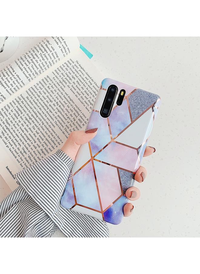 اس-توب جراب لهاتف Huawei P30 Pro مطلي بنمط هندسي ملون من الرخام والفسيفساء جراب هاتف محمول من مادة TPU - Image 1