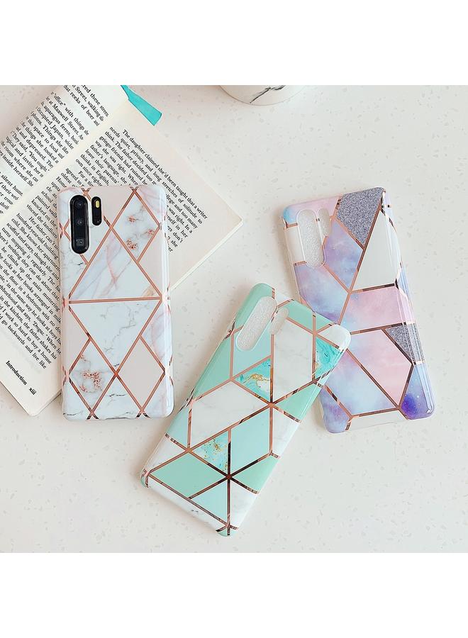 اس-توب جراب لهاتف Huawei P30 Pro مطلي بنمط هندسي ملون من الرخام والفسيفساء جراب هاتف محمول من مادة TPU - Image 4