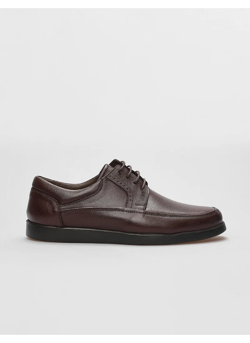 Cabani Leather Brown Lace-Up Men's Casual Shoes