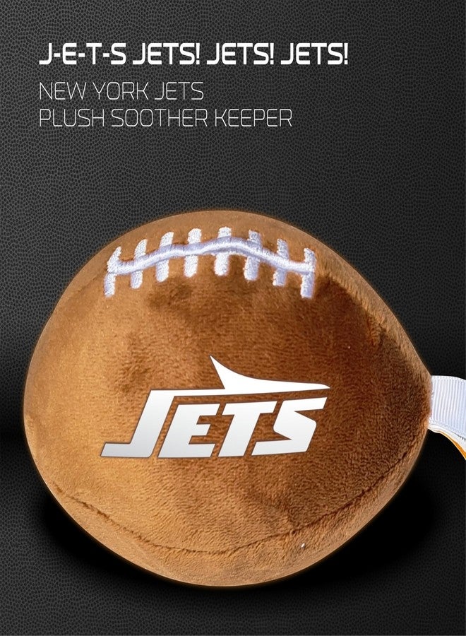 Smilo New York Jets Plush Football Pacifier Holder by Smilo - Officially Licensed NFL Soother Holder - Soft Plush Toy and Dummy Holder - Fits Any Pacifier - Stroller Accessory & Newborn Essential - Image 5