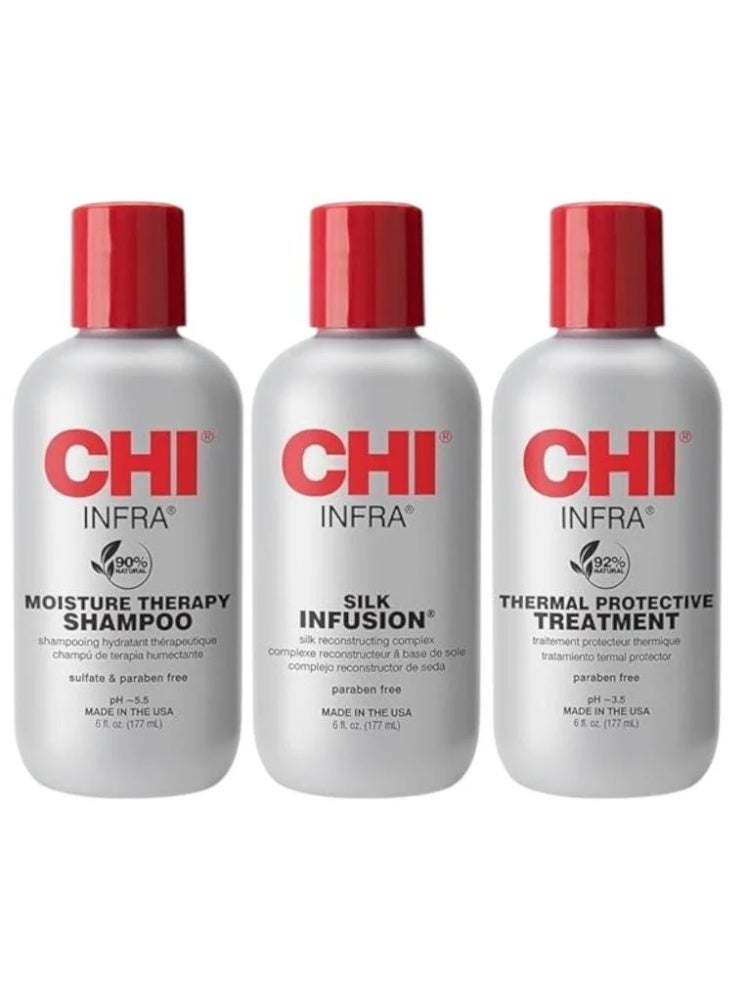 Triple Care Set For Damaged Hair (Shampoo + Conditioner + Serum)