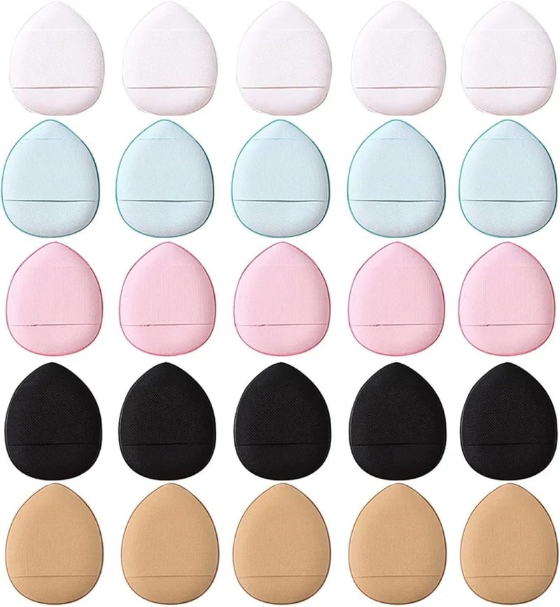 Feelhigh Finger Puff 25 Pcs Finger Powder Puff Mini Makeup Sponge Puff for Foundation Concealer Cosmetic Beauty Makeup Tools - Image 1