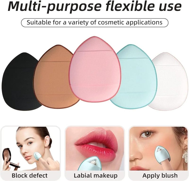 Feelhigh Finger Puff 25 Pcs Finger Powder Puff Mini Makeup Sponge Puff for Foundation Concealer Cosmetic Beauty Makeup Tools - Image 5