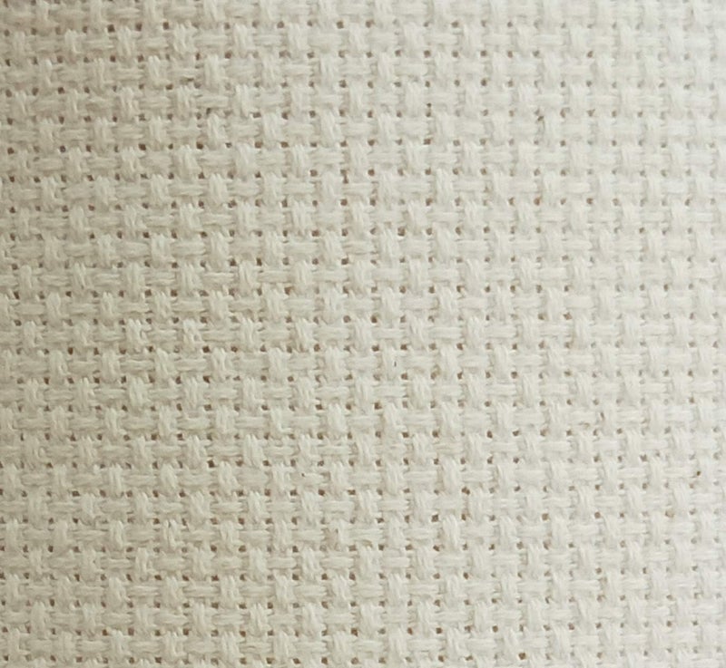 KCS 59" x 1 Yard 14ct Counted Cotton Aida Cloth Cross Stitch Fabric (Ecru) - Image 1