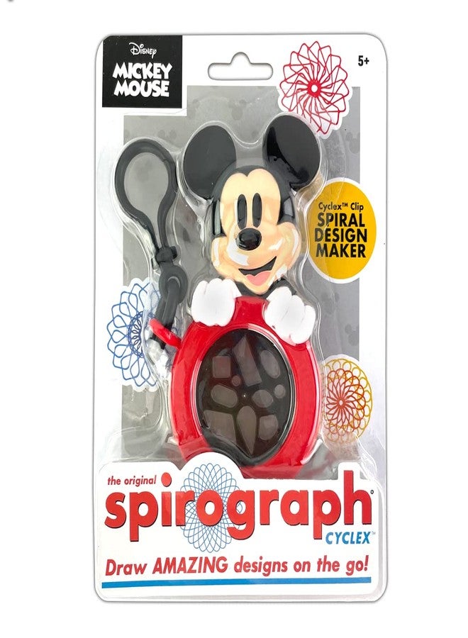 Spirograph Cyclex Clip Mickey Mouse - Disney - The Easy Way to Make Countless Amazing Designs - Rotating Stencil Wheel - Travel Ages 5+ - Image 1