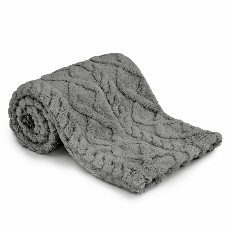 Sherpa Fleece Baby Blanket Ultra Soft Fluffy Premium Baby Blankets for Boys Girls Cozy Infant Toddler Newborn Receiving Blankets for Crib Stroller 3040 Grey