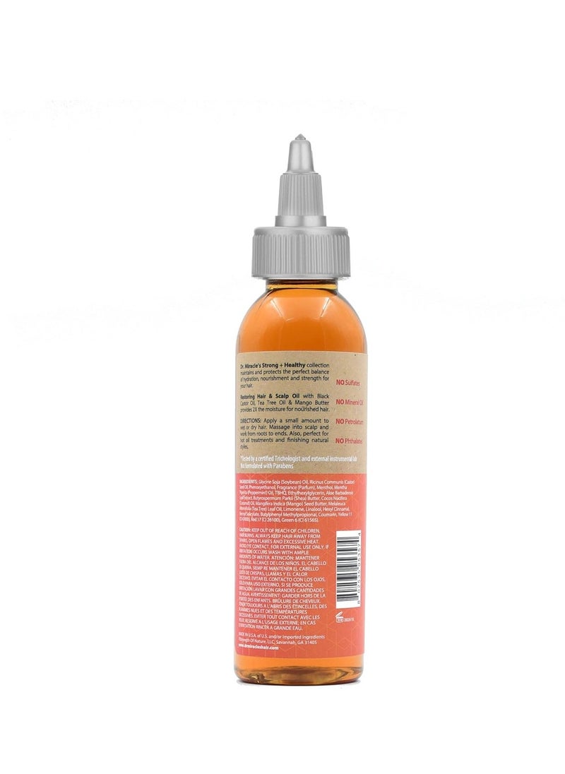 Dr. Miracle's Dr. Miracle's Strong & Healthy Restoring Oil with Black Castor Oil, Tea Tree Oil, and Mango Butter for 2x Moisture - 4oz  - Image 2