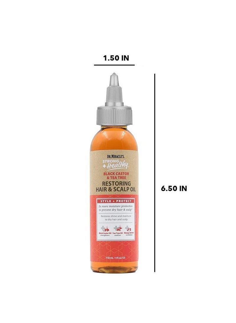 Dr. Miracle's Dr. Miracle's Strong & Healthy Restoring Oil with Black Castor Oil, Tea Tree Oil, and Mango Butter for 2x Moisture - 4oz  - Image 3