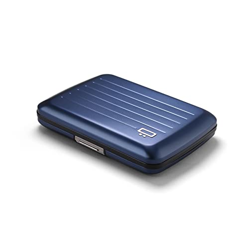 ÖGON -DESIGNS- Aluminum card holder with metal lock, RFID Protection against fraud and demagnetization, Compact wallet, Smart Case OSLO model - Image 1
