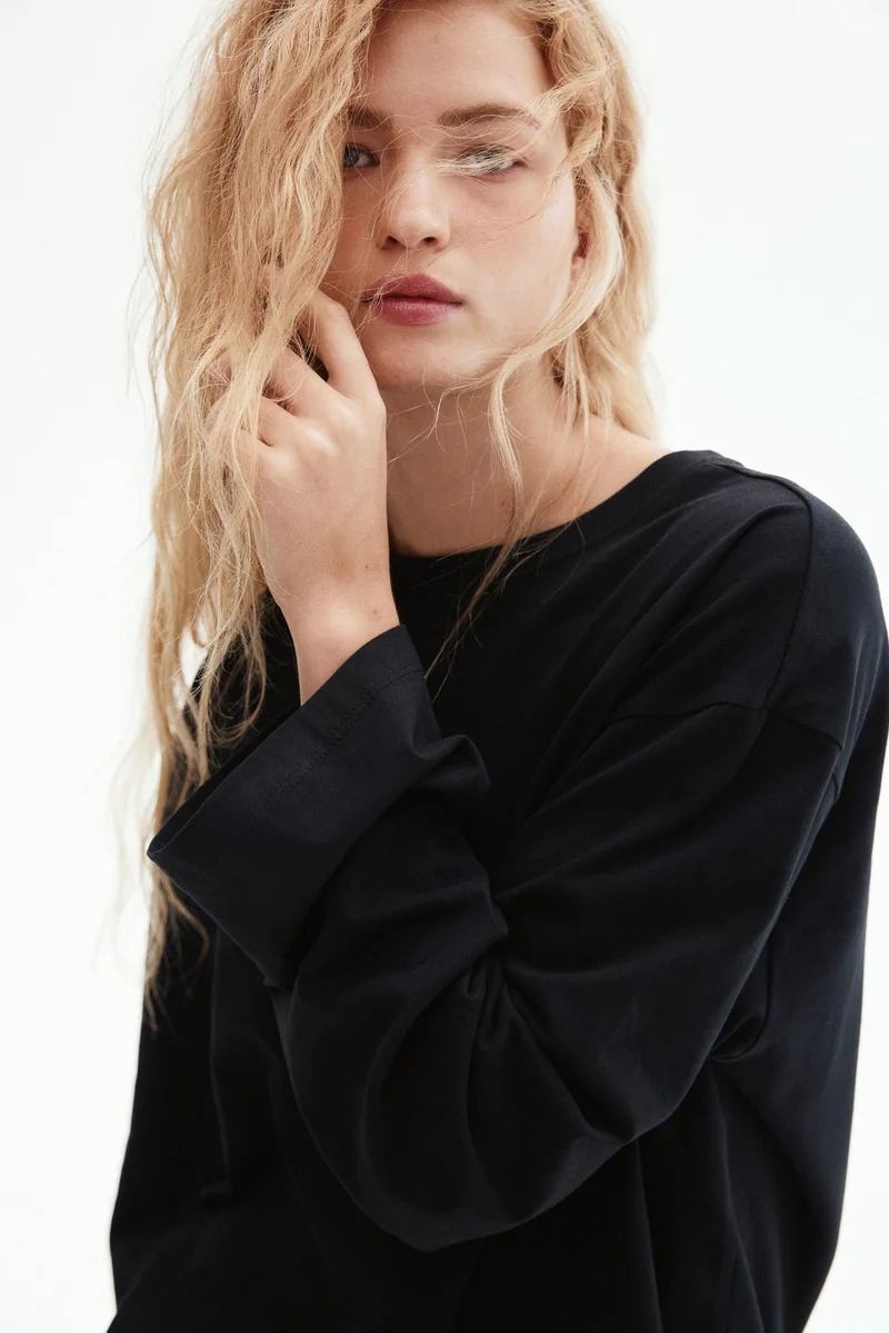 H&M Long-sleeved cotton top