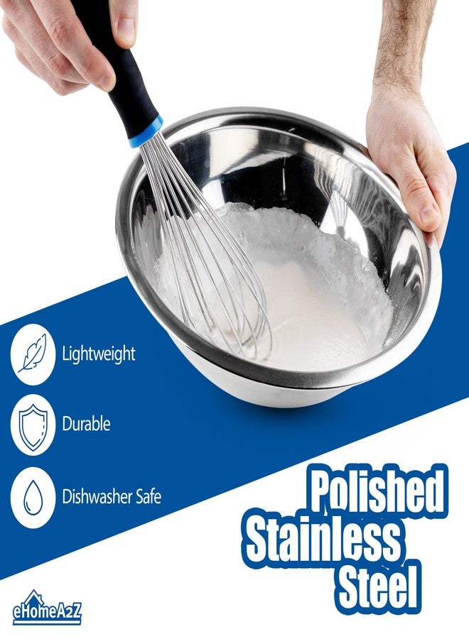 EHOMEA2Z Mixing Bowls Metal Stainless Steel,Kitchen Nesting Bowls for Space Saving Storage Gadgets, Baking, Cooking, Breader Bowl, Polished Mirror (7,2x0.75,1.5,3,4,5,8 QT) - Image 5