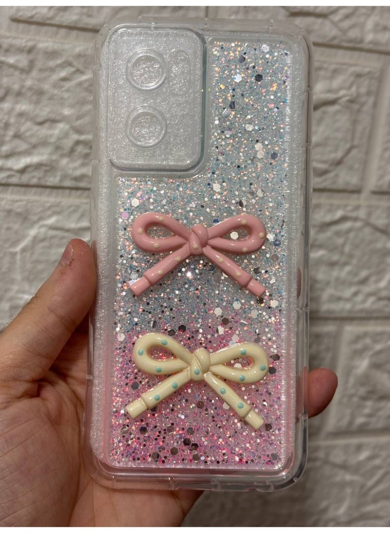 غطاء خلفي مع فيونكة متوافق مع هاتف OPPO RENO 7 / Reno 8 - Image 1