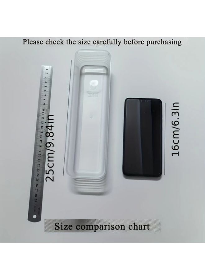 10 قطعة حاوية تخزين طعام مستطيلة قابلة لإعادة الاستخدام قابلة للتكديس صندوق فريزر مع غطاء - Image 2