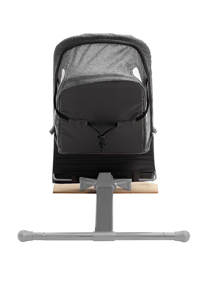 TEKNUM Baby Bouncer with Grab Toys - Wooden Dark Grey - Image 4