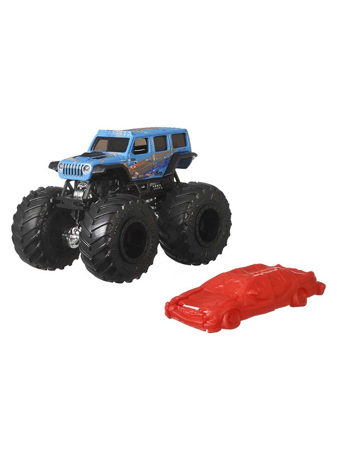 Hot Wheels سيارات هوت ويلز الوحشية 1:64 مجموعة مصنوعة من المعدن بعجلات عملاقة (قد يختلف اللون والنمط) - Image 3