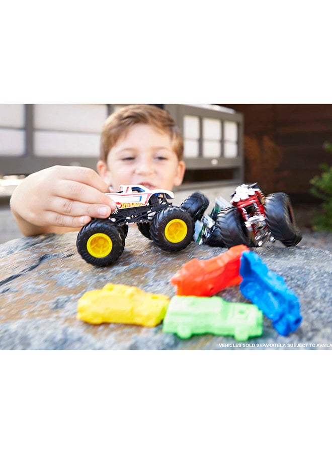 Hot Wheels سيارات هوت ويلز الوحشية 1:64 مجموعة مصنوعة من المعدن بعجلات عملاقة (قد يختلف اللون والنمط) - Image 2