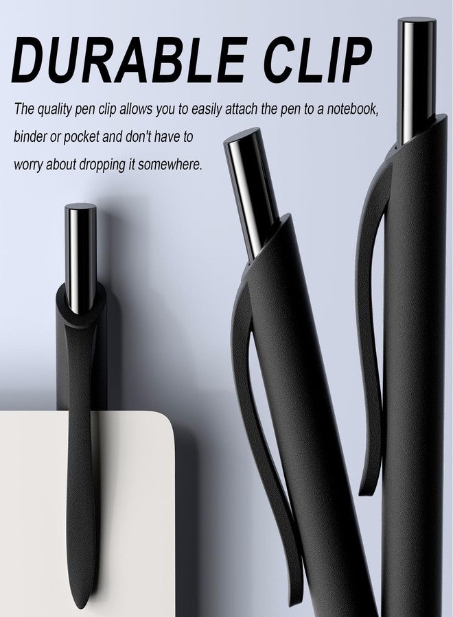 InkSlick 208 Pack Black Pens - Bulk Pens, Medium Point Ballpoint Pens, Smooth Ink, 1.0MM Retractable Click Pen for Waitress, Server, Office Black Ink - Image 4