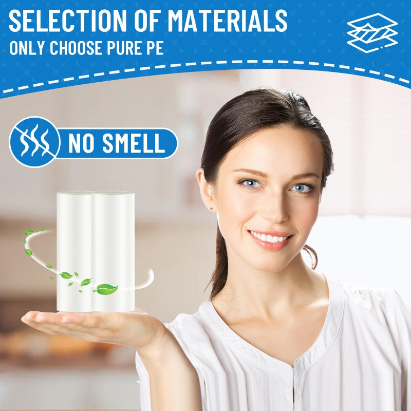 LainNeala Small Trash Bags 4 Gallon, 100 Count Small Garbage Bag Bathroom White Mini Trash Bag Trash Can Liners Unscented Small Garbage Bags for Bathroom Can - Image 5
