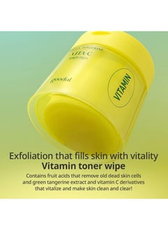 Goodal Green Tangerine Vita C Toner PAD 70Pcs  - Image 4