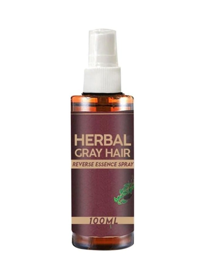 Herbal Reverse Essence Spray, Hairspray for Darkening and Reverse Grey Hair Darkening Conditioner, for Men and Women - Image 1
