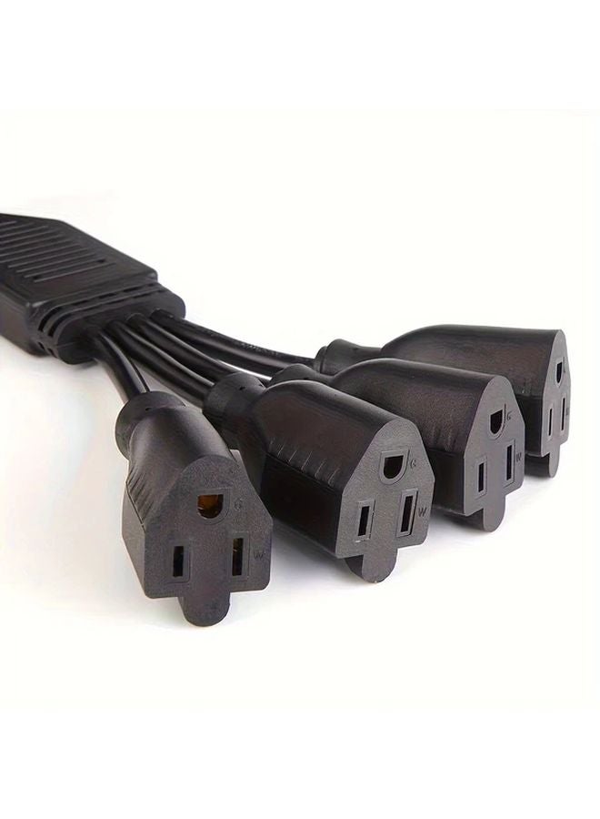 16 3 SJTW Heavy Duty Extension Cord 19 69 Inch Flame Retardant Black Power Cable - Image 5