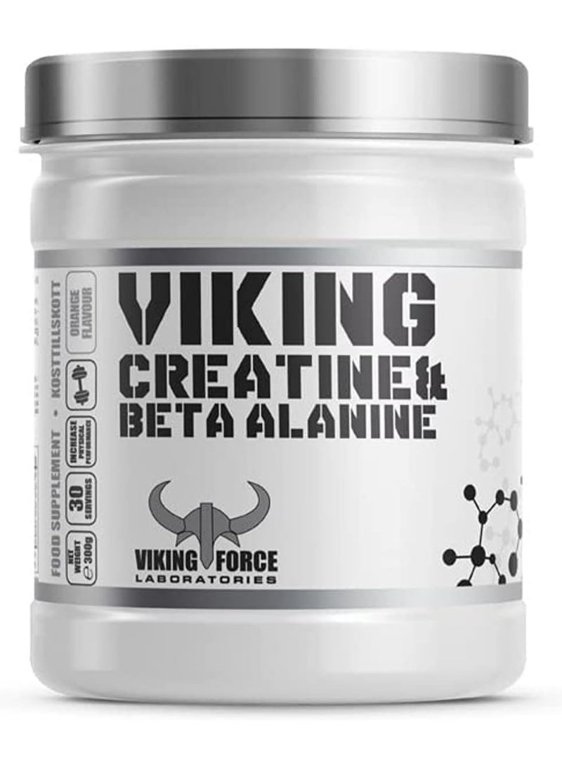 VIKING FORCE LABORATORIES Viking Creatine & Beta Alanine Lemon Flavor, 300g, 30 servings - Image 1