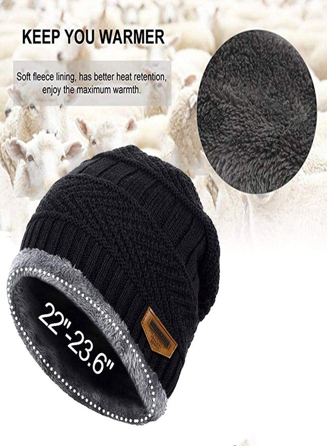 MUKHAKSH Boy’s/Men Latest/Stylish Woolen Winter Black with Grey Fold Cap - Image 4