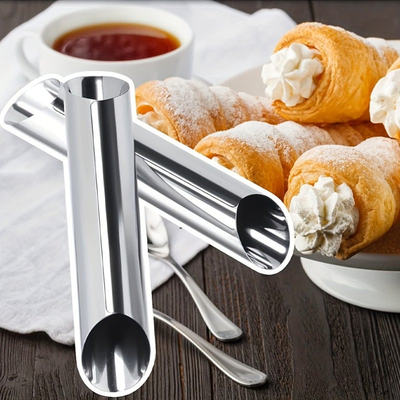 Set Of 5 Stainless Steel Cannoli Tubes For Dessert Baking Hollow Molds - Image 2