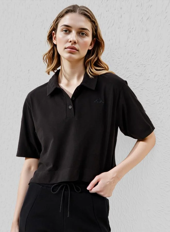 Kappa Kappa Logo Detail Cropped Polo T-shirt