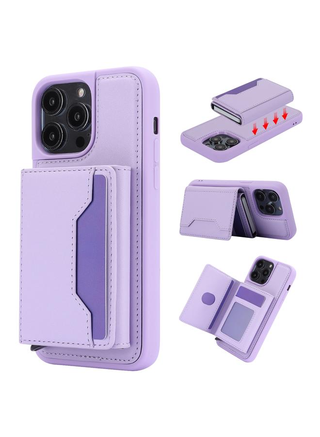 Zaboon Case For iPhone 13 Pro Max RFID Anti-theft Detachable Card Bag Leather Phone Case - Image 1