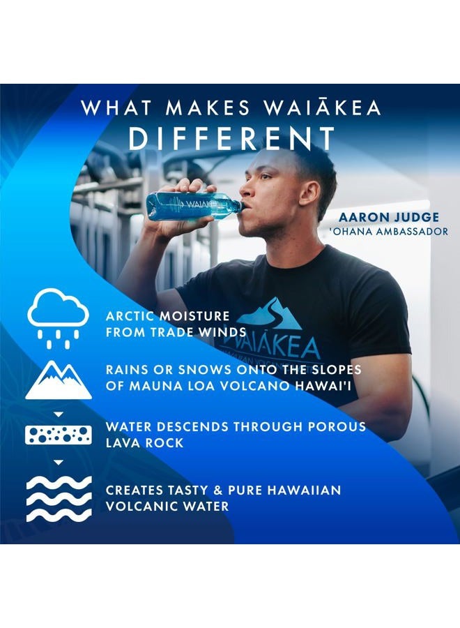 Waiakea مياه بركانية هاواي - مياه قلوية طبيعية - نطاق pH من 7.6 إلى 8.2 - جميع المعادن والإلكتروليتات الطبيعية - زجاجات مياه معاد تدويرها 100% - عبوات مياه 24 - 16.9 أونصة سائلة، 500 مل - Image 4