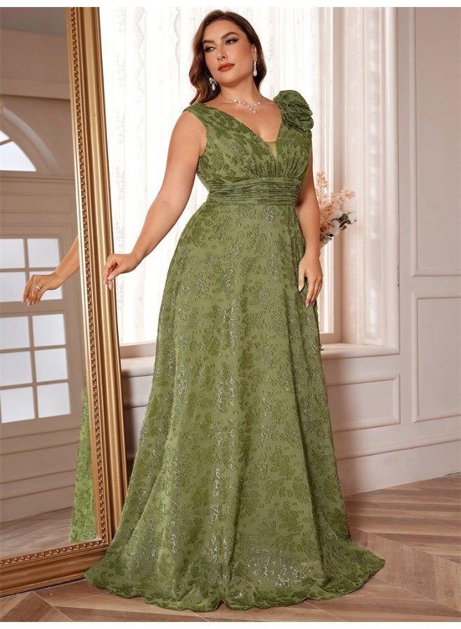 Madam Uniq Floral Evening Dress - Image 3
