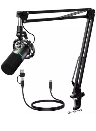 طقم ميكروفون ديناميكي PD200XS XLR/USB، ميكروفون بودكاست RGB مع برنامج، كتم الصوت، مقبض الكسب، التحكم في مستوى الصوت، ذراع بوم للبث والألعاب والتعليق الصوتي والتسجيل - pzsku/Z413BBF058B5AE8394CF3Z/45/_/1720105181/6cbd7228-fc63-407f-9791-fd8454994377