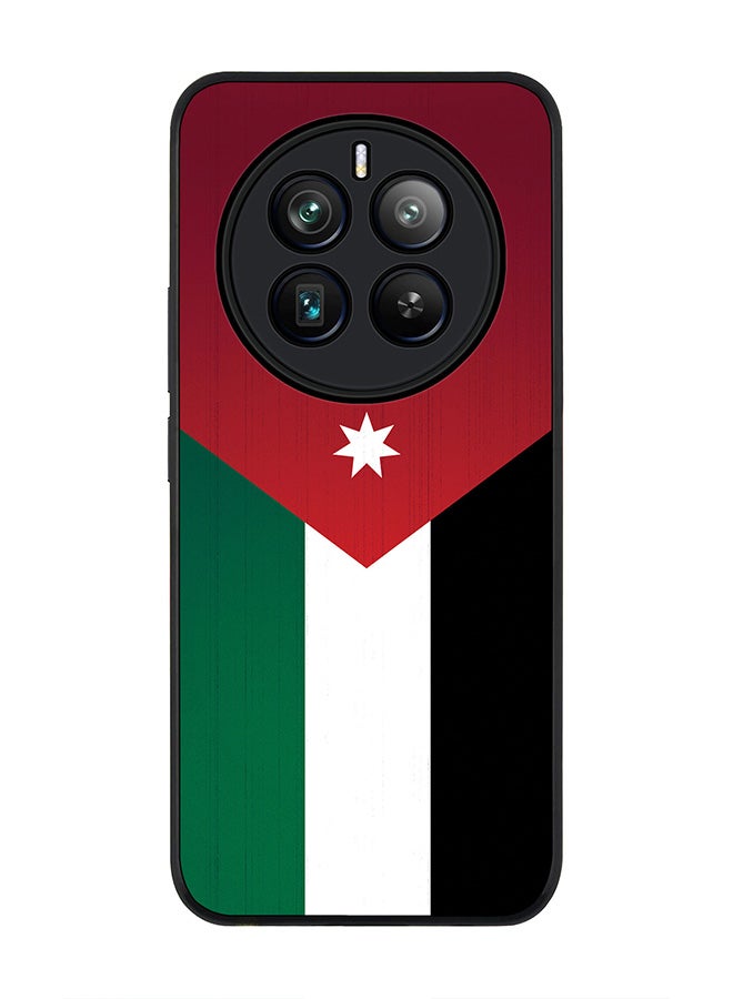 Stylizedd Rugged Black edge case for Realme 12 Pro / Realme 12 Pro Plus 5G, Slim fit Soft Case Flexible TPU Gel Thin Cover -  Flag Of Jordan - Image 1