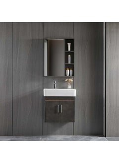 DANUBE HOME Milano Luxury And Modular Zeny Vanity With Mirror Frame With Ceramic Wash Basin And Large Storage Space  - Image 3
