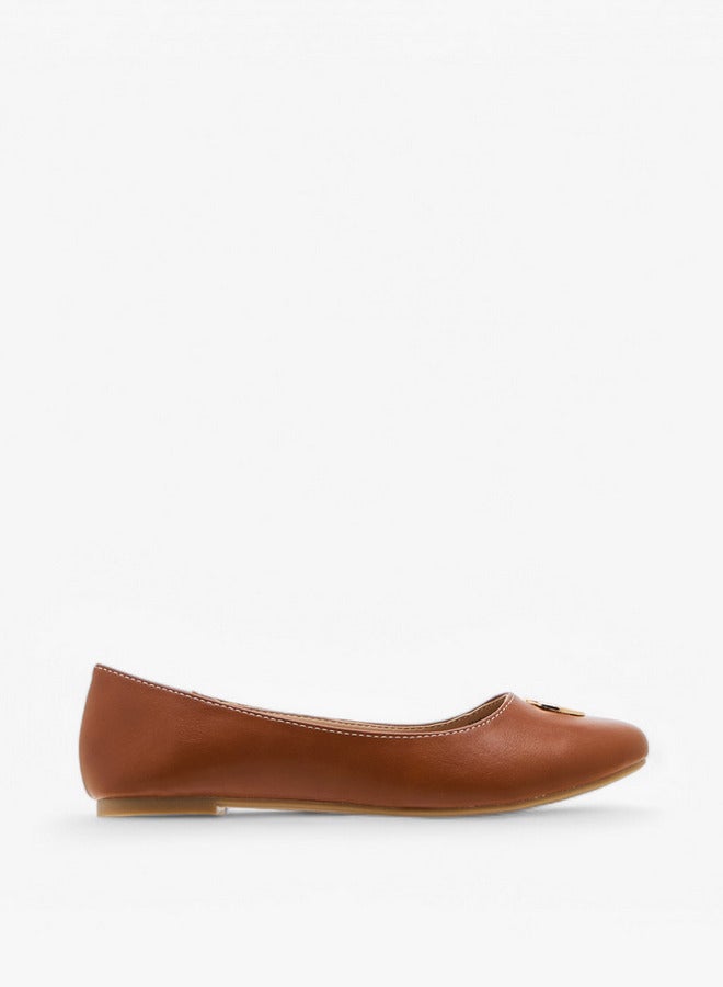 Flora Bella By Shoexpress Metal Accent Slip-On Ballerinas  - Image 3