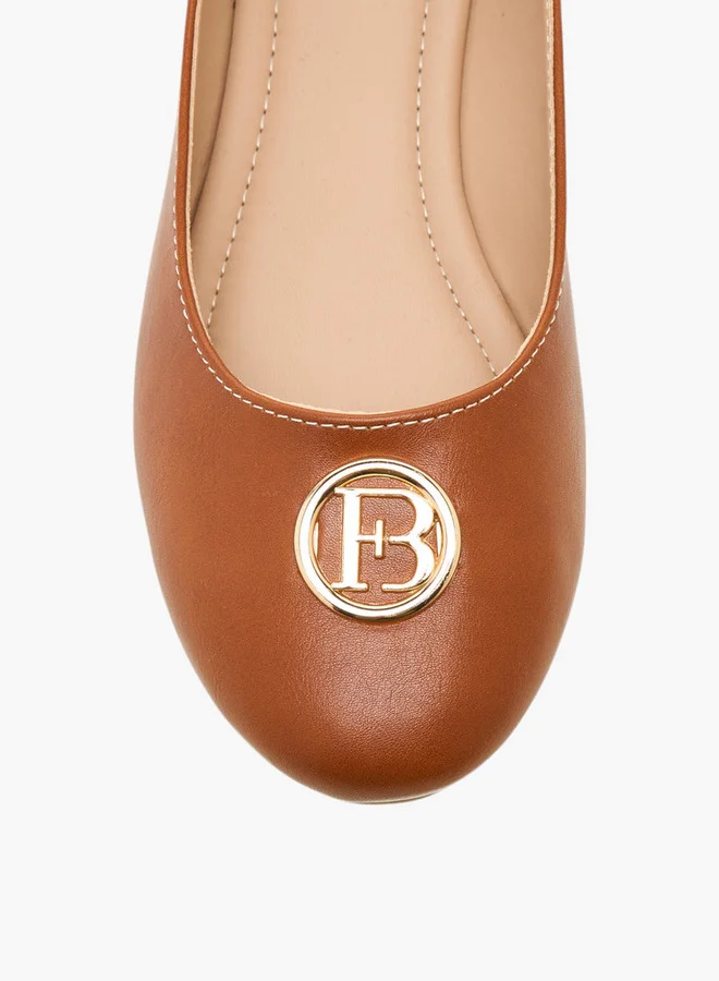 Flora Bella By Shoexpress Metal Accent Slip-On Ballerinas