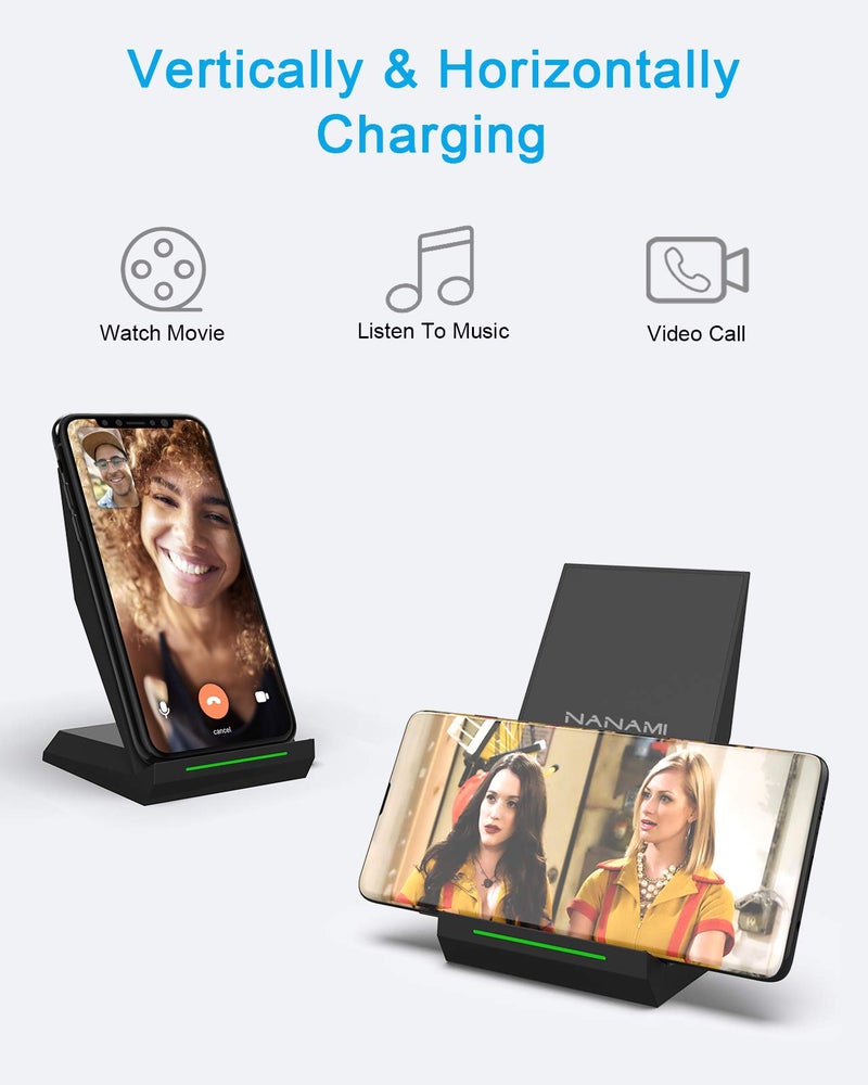 NANAMI  Fast Wireless Charging Stand, Equipped with PD 30W Adapter, High Speed Universal Charger with Extra USB-A Port Compatible with iPhone 17/16/15/14/13/12/11, for Samsung Galaxy S26/S25/S24/S23/S22 - Image 5