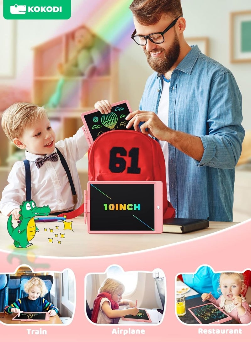 general LCD Writing Tablet, 10 Inch Colorful Toddler Doodle Board Drawing Tablet, Erasable Reusable Electronic Drawing Pads, Educational and Learning Toy for 3-6 Years Old Boy and Girls - Image 4