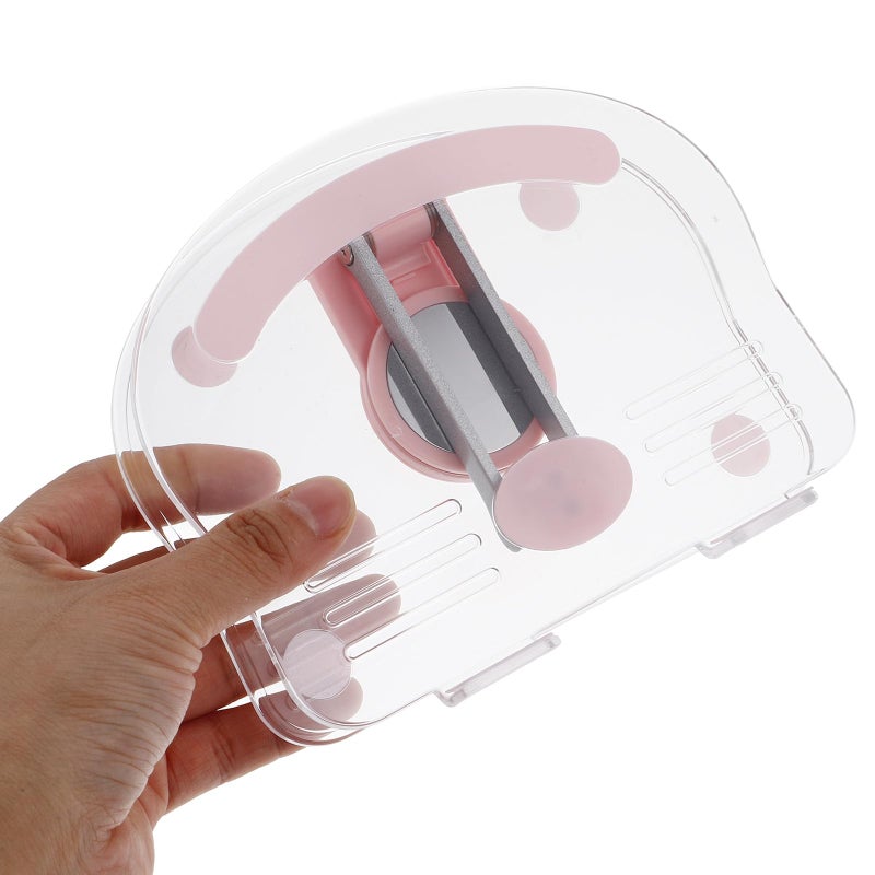 Pink Acrylic 360 Rotatable Folding Tablet Stand Holder For Desk Bed Drawing Video Recording - Image 4
