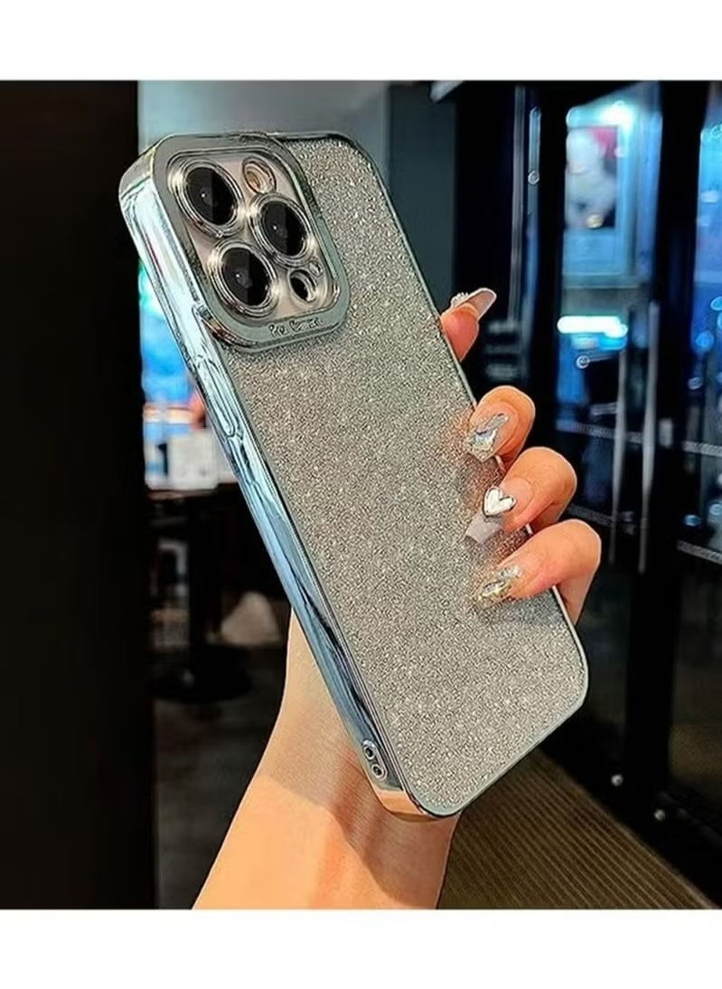X-level iPhone 15 Pro Case Cover For Women Girls Glitter Luxury Flexible Plating Shockproof Full Camera Lens Protective Protection Accessories Phone Back Cover For 15 Pro Luxurious  - Image 5