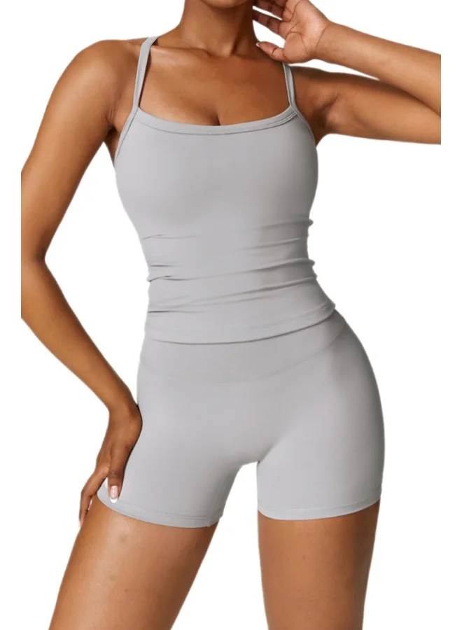 كون.يوغا Womens Sleeveless Athletic Tank Top - Padded Low Impact Workout Yoga Shirt with Removable Built in Bra