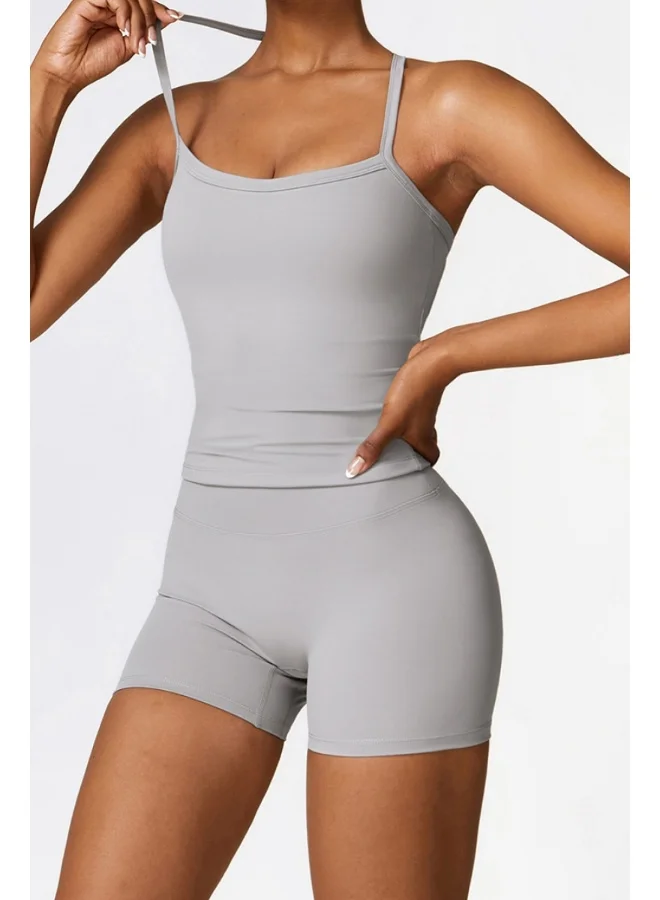 كون.يوغا Womens Sleeveless Athletic Tank Top - Padded Low Impact Workout Yoga Shirt with Removable Built in Bra