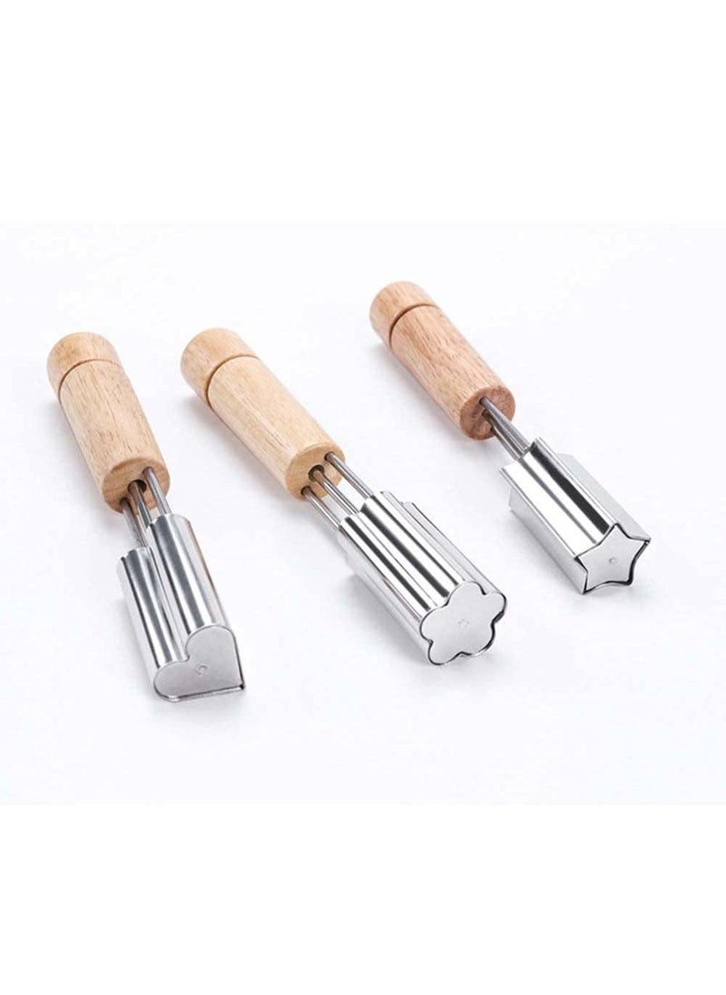 Sweet seven - Stainless Steel Mini Cookie Cutters and Vegetable Cutter Shapes with Stamps - Versatile Baking and Food Decorating Set（Star shape） - Image 1