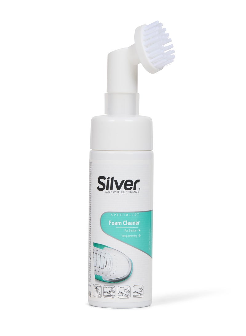 Silver Sneaker Shoes Specialist Foam Cleaner with brush 150 ML