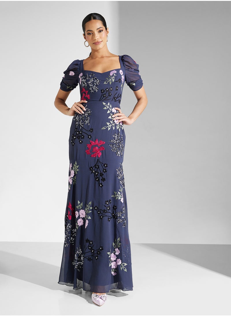 Maya Embellished Sweetheart Neckline Maxi Dress  - Image 4