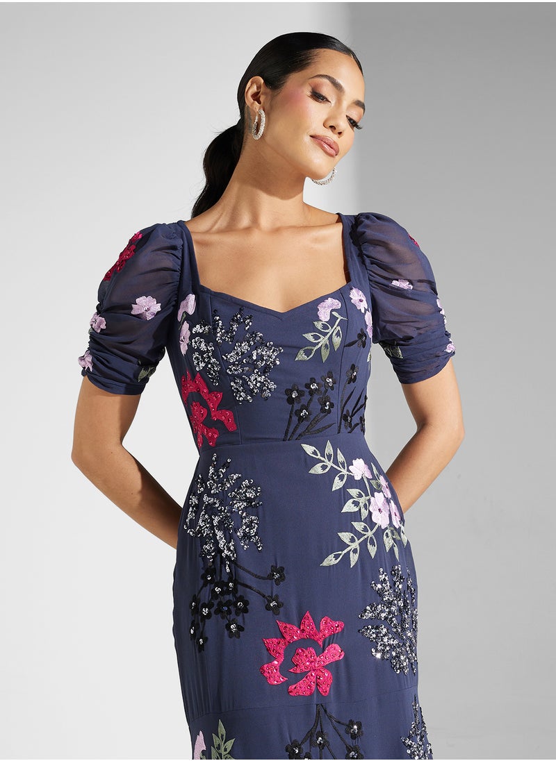 Maya Embellished Sweetheart Neckline Maxi Dress  - Image 3
