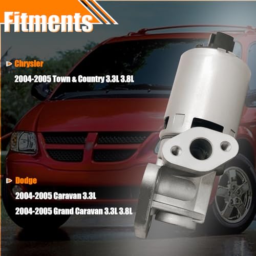 Quivimoro EGR Valve EGR4346 Replacement for 20042005 Chrysler Town Country EGR Valve Fit for 20042005 Dodge Caravan Dodge Grand Caravan 33L 38L Replace OE EGR1589 EGV830 4861635AD 1902302493 - Image 3