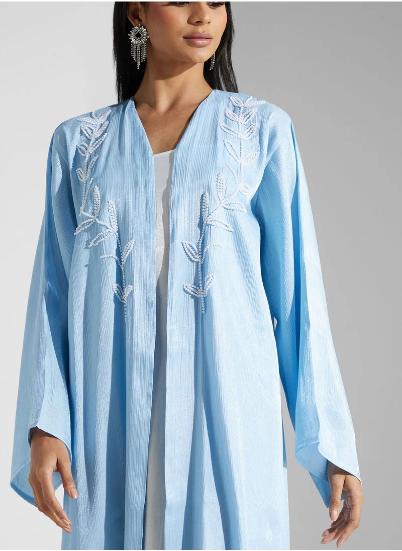 Khizana Shimmer Abaya With Embellishment With Sheila